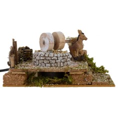 Macina with donkey in motion 20x14x10h cm