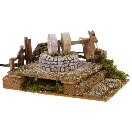 Macina with donkey in motion 20x14x10h cm