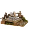 Macina con asino in movimento 20x14x10h cm Mondo Presepi