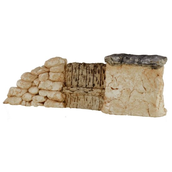 Murete con valla cm 18,5X5,5 h Mundo Pesebre