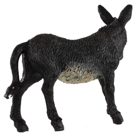 Burro de 11,5x9 cm de altura, serie Oliver para figuras de 12 cm, Mondo Presepi.