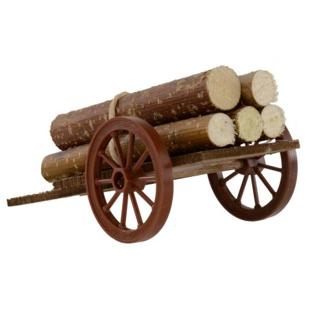 Carro con legna accatastata cm 13x7x6,5 h Mondo Presepi