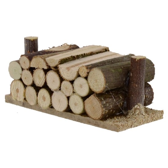 Leña apilada cm 7,5x3x3 h Mundo Pesebres