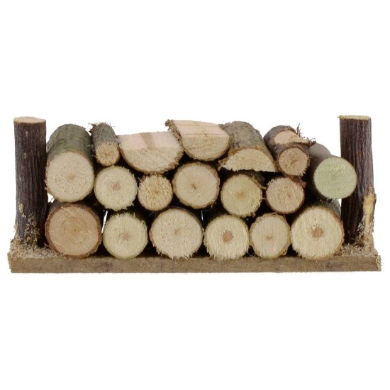 Leña apilada cm 7,5x3x3 h Mundo Pesebres