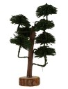 Tree with green chioma woods h. 13 cm