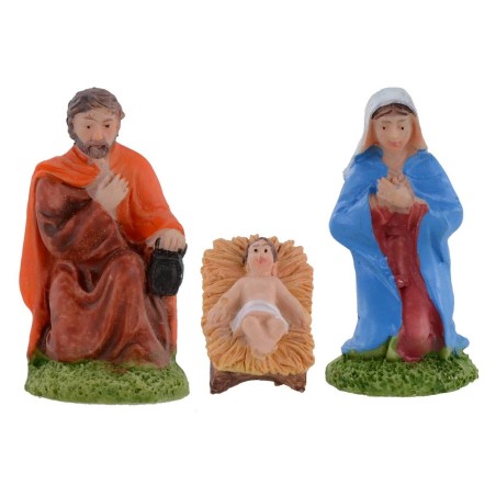 Natività 3 pezzi in resina serie 6 cm per Presepe Mondo Presepi