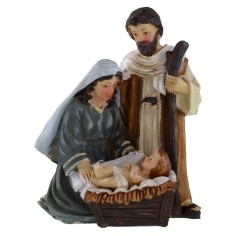 Natividad en bloque único de resina cm 8x6 serie 12 cm para 2