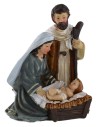 Natividad en bloque único de resina cm 8x6 serie 12 cm para