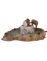 Molino de resina con caballo en movimiento 20x22,5x9 h cm