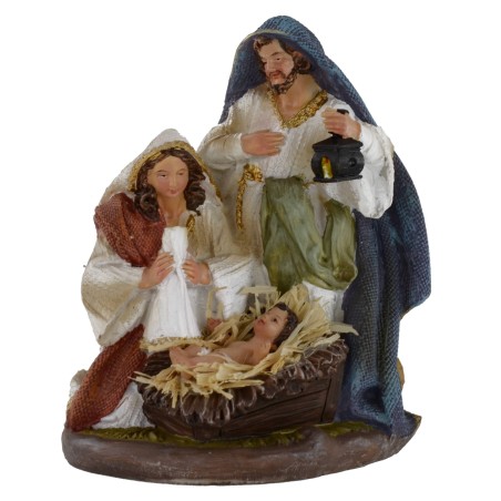 Nativity in resin cm 13.5 h. Presepe