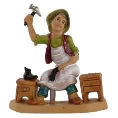 Ciabattino seduto serie 8 cm in pvc lux Mondo Presepi