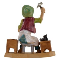 Zapatero sentado serie 8 cm en PVC lujo Mondo Presepi 2