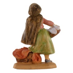 Lavandaia con ceste di panni serie da 6 cm in pvc lux Mondo 2