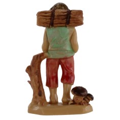 Boscaiolo con fascina di legna sulle spalle serie da 6 cm in 2