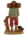 Leñador con haz de leña sobre los hombros serie de 6 cm en pvc