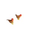 Conjunto de 2 gallinas plumadas - 4465