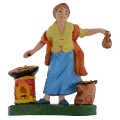 Castagnara serie da 10 cm in pvc Mondo Presepi