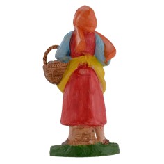 Campesina con oca y cesta de huevos serie de 10 cm en PVC Mundo 2