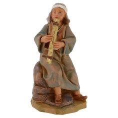 Flautista sentado serie 12 cm Fontanini Mundo