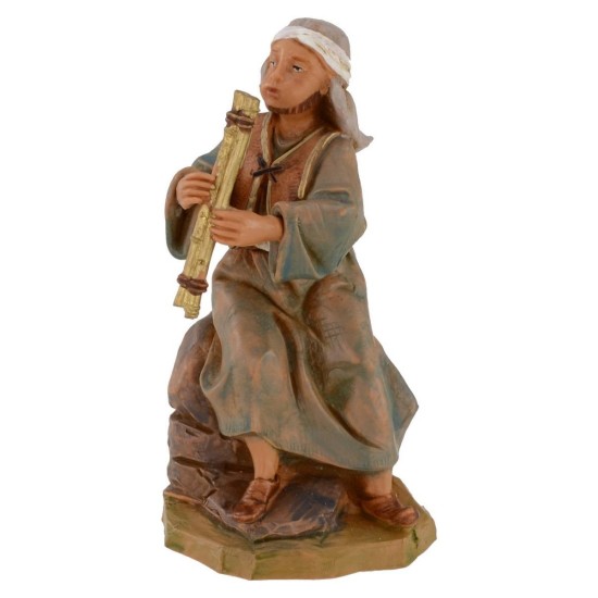 Pifferaio seduto serie 12 cm Fontanini Mondo Presepi