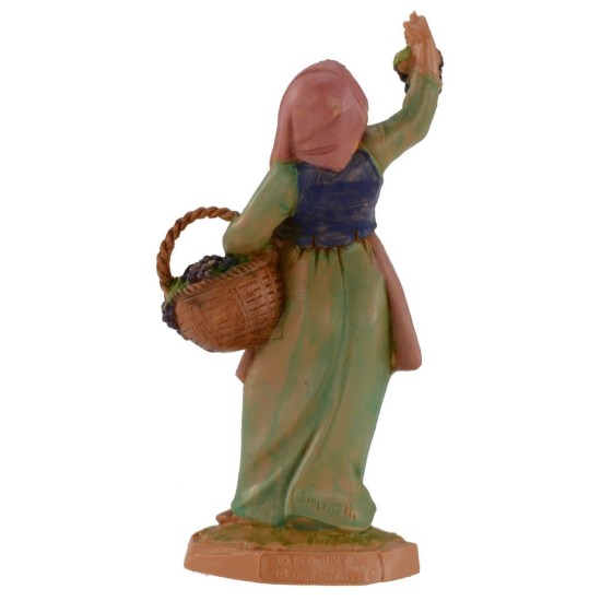 Campesina con uvas 12 cm Fontanini Mundo Pesebre