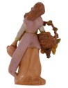Joven con cesta de frutas y jarra 12 cm Fontanini Mundo