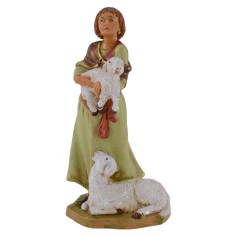 Mujer con ovejas 12 cm Fontanini Mundo Pesebres 2