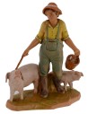 Farmer with pigs 12 cm Fontanini