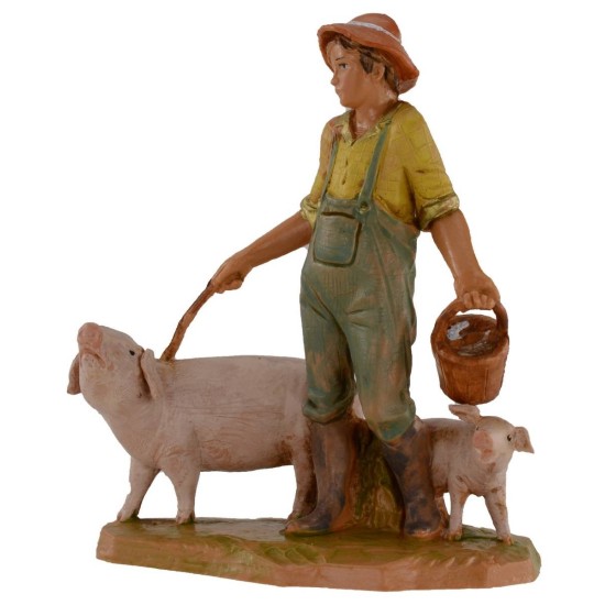 Farmer with pigs 12 cm Fontanini