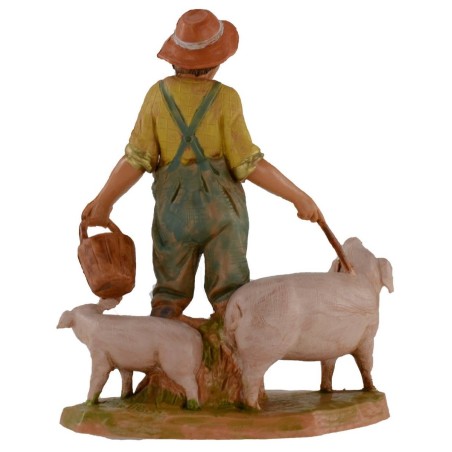 Farmer with pigs 12 cm Fontanini