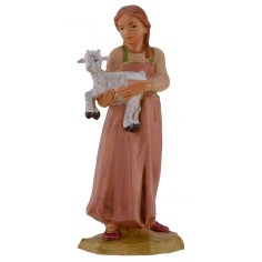 Niña con cabrita en los brazos serie 19 cm Fontanini