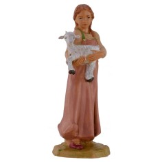 Niña con cabrita en los brazos serie 19 cm Fontanini 2