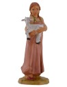 Bambina con capretta fra le braccia serie 19 cm Fontanini Mondo