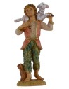 Good shepherd with sheep behind lux 12 cm in pvc