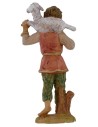 Good shepherd with sheep behind lux 12 cm in pvc