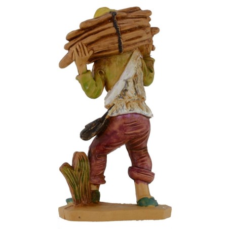 Leñador con haz de leña a hombros lux 12 cm