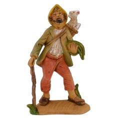 Pastor con zurrón y oveja lux 12 cm en pvc Mundo