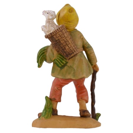 Pastor con zurrón y oveja lux 12 cm en pvc Mundo