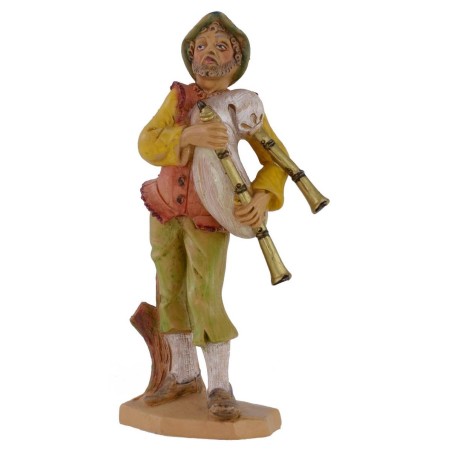 Zampognaro lux 16 cm in pvc Mondo Presepi