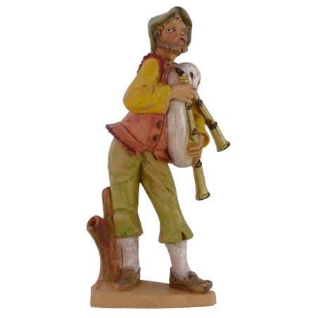 Zampognaro lux 16 cm in pvc Mondo Presepi