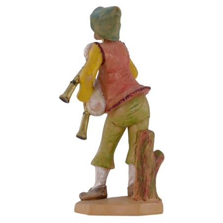 Zampognaro lux 16 cm in pvc Mondo Presepi