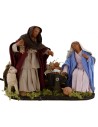 Nativity in motion with functioning lantern 15 cm