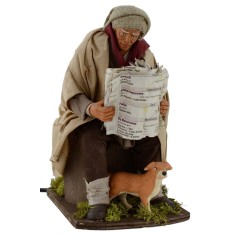 Man who reads the newspaper in motion series 30 cm 2