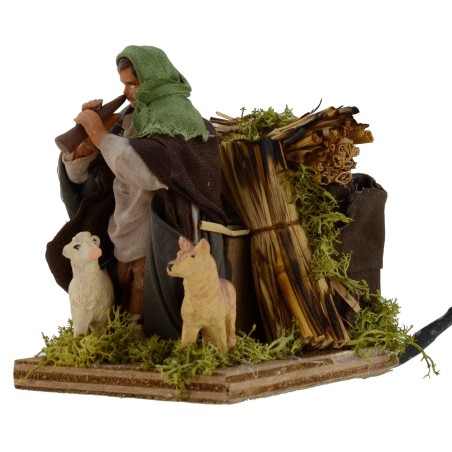 Young flute player in series movement 10 cm