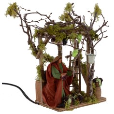 Recolectora de uvas en movimiento 12 cm Mundo Pesebre 2