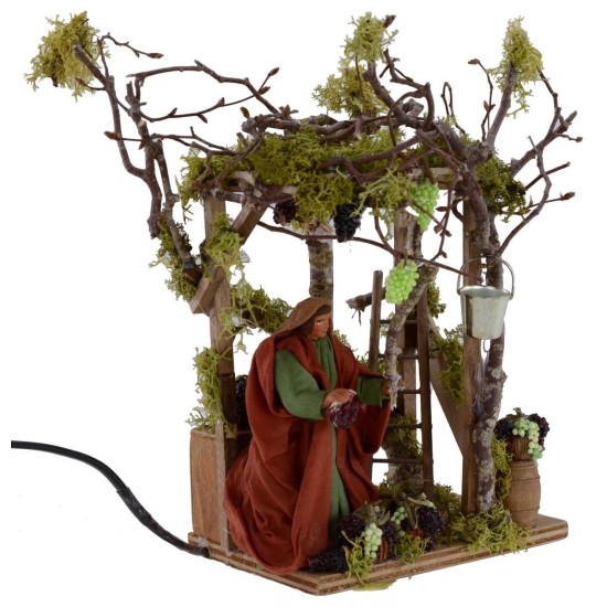 Grape harvester in motion 12 cm