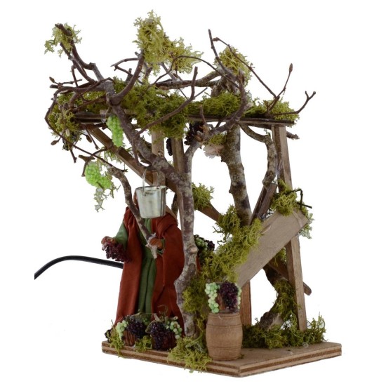 Grape harvester in motion 12 cm