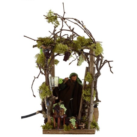 Grape harvester in motion 12 cm