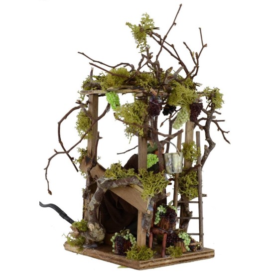 Grape harvester in motion 12 cm