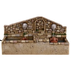 Fuente con leones de dos salidas de agua de 30x11x16,5 cm h.
